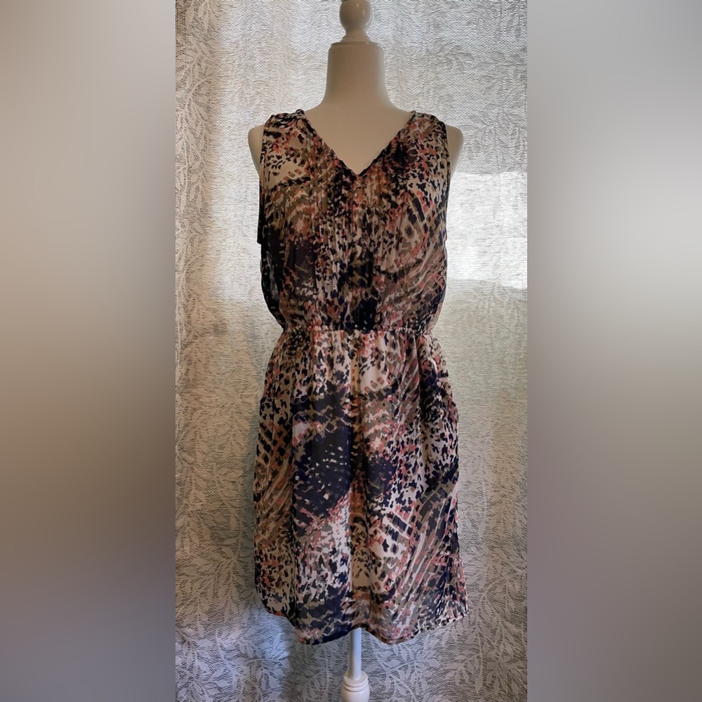 Multicolored Pleated Top Sundress